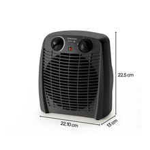 Carica l'immagine nel visualizzatore di Gallery, Taurus New Gobi Termoventilatore 2000W, 2 Potenze, Termostato, Nero