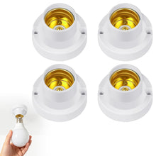 Carica l'immagine nel visualizzatore di Gallery, URAQT Portalampada E27, 4 Pezzi Portalampada da Soffitto E27, Porta Lampada