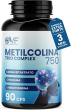 Carica l'immagine nel visualizzatore di Gallery, OVF Citicolina Integratore Metilcolina Trio Complex 90 Cps, Integratore Memoria e Concentrazione per supporto delle Funz