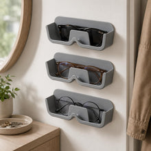 Carica l'immagine nel visualizzatore di Gallery, Porta Occhiali da Parete 3 Pezzi Grigio con Adesivi, Supporto Occhiali in Plastica Rigida 17,5 x 3,5 x 5,8 cm per Auto, 