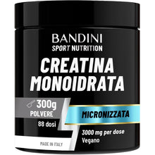 Carica l'immagine nel visualizzatore di Gallery, Bandini® Creatina Monoidrata in Polvere Pura al 100% - 300g con Dosatore