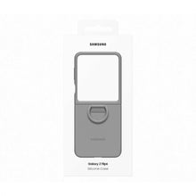 Carica l'immagine nel visualizzatore di Gallery, Samsung Silicone Case with Ring Custodia pieghevole in silicone con anello per Galaxy Z Flip6 | Z Flip7 FE, Gray