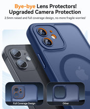 Carica l'immagine nel visualizzatore di Gallery, CANSHN Magnetica Cover per iPhone 12(6.1 Pollici), [Protezione Completa Della Fotocamera] Custodia Traslucida Opaca Prot
