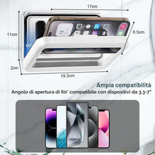 Carica l'immagine nel visualizzatore di Gallery, HOTUT Supporto per Telefono da Doccia, Impermeabile Custodia 480° Rotazione Porta Telefono Doccia, Anti-appannamento Por