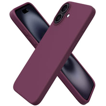 Carica l'immagine nel visualizzatore di Gallery, ORNARTO Cover per iPhone 16 Plus Silicone,Antiurto,Vino Rosso