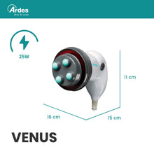 Carica l'immagine nel visualizzatore di Gallery, Ardes VENUS Massaggiatore Anticellulite Professionale con Riscaldamento a Infrarossi, 4 Accessori Intercambiabili per Gl
