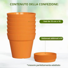 Carica l'immagine nel visualizzatore di Gallery, LATERN 10 Pezzi Vasi da Fiori in Plastica, 15CM Vaso per Piante Più Spesse Vaso da Vivaio con Controllo delle Radici con