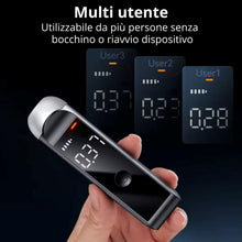 Carica l'immagine nel visualizzatore di Gallery, domyno Etilometro Portatile Alcol Test con Display LCD Tascabile Carica USB Alta precisione Certificato CE