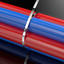 Carica l'immagine nel visualizzatore di Gallery, Gvolatee 100 pezzi Fascette in Inox 200mm,Fermacavo Metalliche Autobloccanti Temperatura Resistenza Corrosione,Stringica