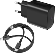 Carica l'immagine nel visualizzatore di Gallery, Vemfay 45W USB C Adapter con 2M cavo USB-C, Caricabatterie per Samsung S25/S24/S23/ S22 /S21 /S21 Ultra,S20 FE, A16/A15/