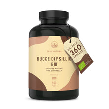 Carica l'immagine nel visualizzatore di Gallery, TRUE NATURE Bucce di Psillio Bio- Alto Dosaggio- 4500mg/Giorno- 360 Capsule