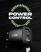 Carica l'immagine nel visualizzatore di Gallery, SBS Alimentatore LCD USB-C 30W, Tecnologia GaN, Power Delivery (PD 3.0 PPS)