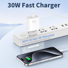 Carica l'immagine nel visualizzatore di Gallery, 30W USB C Caricatore Phone, Rapido Alimentatore Presa Con 2M Cavo Type-C