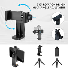 Carica l'immagine nel visualizzatore di Gallery, Adattatore Cellulare per Treppiede Smartphone, Smartphone Con Treppiede Girevole a 360°, Selfie Stick Monopiede, Porta C