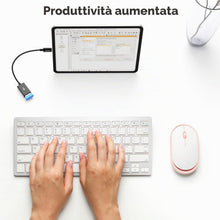 Carica l'immagine nel visualizzatore di Gallery, deleyCON 10cm OTG USB‑C a USB‑A (1 Pezzo) - Da Connettore USB‑C Maschio a Porta USB‑A Femmina - Compatibile con iPhone 1