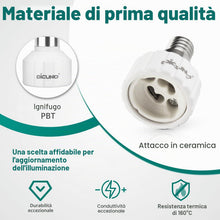 Carica l'immagine nel visualizzatore di Gallery, DiCUNO Adattatore da E14 a GU10, Socket Converter Socket Adapter, 6 Pezzi