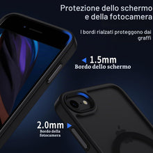Carica l'immagine nel visualizzatore di Gallery, XTCASE Cover Magnetica per iPhone 7/8/SE 2020/2022 Traslucida Opaca, Nero