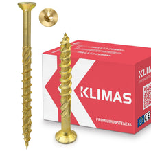 Carica l'immagine nel visualizzatore di Gallery, KLIMAS - Viti per legno Torx per pannelli truciolari, viti a testa svasata, per terrazze, viti universali per il montagg