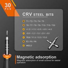 Carica l'immagine nel visualizzatore di Gallery, JOREST 40Pcs Set Cacciaviti Precisione, Kit Professionali con Torx T1 T2 T3 T4 T5, TR6 T7 T8 T9 T10 T15, Triwing Y00, St