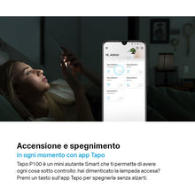Carica l'immagine nel visualizzatore di Gallery, Tapo P100 Presa Smart WiFi 10A 2300W Timer Controllo App Alexa Google