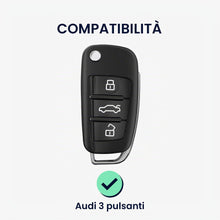 Carica l'immagine nel visualizzatore di Gallery, kwmobile Custodia Coprichiave Compatibile con Audi con 3 tasti pieghevole Cover - Copri Telecomando Chiave Auto - Copri 