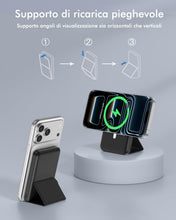 Carica l'immagine nel visualizzatore di Gallery, Podoru Power Bank per MagSafe, 10000mAh Pieghevole Magneitco Powerbank