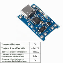 Carica l'immagine nel visualizzatore di Gallery, Greluma 10 Pz Tipo-C USB-C 5V 1A 18650 Scheda di ricarica per modulo caricabatteria al litio con doppia funzione di prot