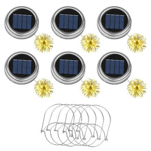 Carica l'immagine nel visualizzatore di Gallery, Adiwo 6 Pezzi Lanterna Solare da Esterno Parti di ricambio, Catena luminosa da 2 m con 20 LED, Viene fornito con 6 manig