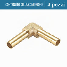 Carica l'immagine nel visualizzatore di Gallery, QUARKZMAN Raccordi in Ottone 6mm Dia 90 Gradi 4 Pezzi Tono Oro
