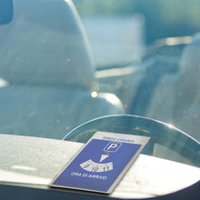 Carica l'immagine nel visualizzatore di Gallery, 2 PZ - Disco Orario Auto MAXI + Porta Documenti Auto in Plastica Blu + Busta Protettiva in PVC - 15x12 CM - BENESSERE In