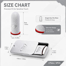 Carica l'immagine nel visualizzatore di Gallery, 4 pezzi finger sleeves per giochi mobili guanti per pollice traspiranti per touch screen anti-sudore antiscivolo ultra s