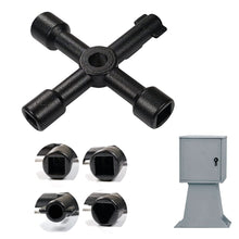 Carica l'immagine nel visualizzatore di Gallery, srls - Chiave Universale Multifunzione | 4 Impronte per Utenze | Apri Sportelli Acqua, Gas, Elettrico | Design a Croce |