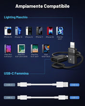 Carica l'immagine nel visualizzatore di Gallery, MoKo Adattatore da USB C a Lightning con Ricarica Veloce PD 36W, Adattatore da USB-C Femmina a Lightning Maschio per iPh