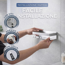 Carica l'immagine nel visualizzatore di Gallery, MKZ Mensola Doccia Senza Foratura, Mensola Adesiva in Acciaio Inox 304 Antiruggine, Porta Shampoo e Sapone, Installazion
