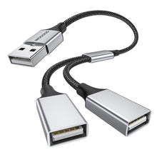 Carica l'immagine nel visualizzatore di Gallery, MOGOOD Sdoppiatore USB 2.0 Doppio USB Doppia Presa per Ricarica e Dati