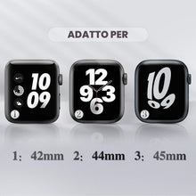 Carica l'immagine nel visualizzatore di Gallery, Cinturino Compatibile con Apple Watch 45mm 44mm 42mm per Donna e Uomo, in Acciaio Inossidabile Metallo per Serie 8 7 6 5