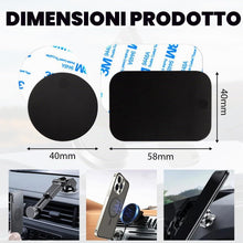 Carica l'immagine nel visualizzatore di Gallery, 4 Pezzi Placche Metalliche adesive, Placca Metallica Adesiva per Calamite Cellulare Auto - Piastra Metallo Universale co