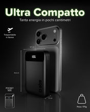 Carica l'immagine nel visualizzatore di Gallery, SBS Compact PowerBank, 10000mAh, 20W Power Delivery (PD 3.0 PPS)
