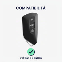 Carica l'immagine nel visualizzatore di Gallery, kwmobile Custodia Coprichiave Compatibile con VW Golf 8 con 3 tasti Cover - Copri Telecomando Chiave Auto - Copri Chiavi