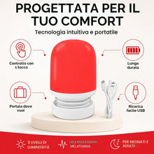 Carica l'immagine nel visualizzatore di Gallery, NXT - Lampada Notturna 620nm per Sonno e Relax | Illuminazione Rubino per Neonati e Adulti | Red Light Ricaricabile USB 