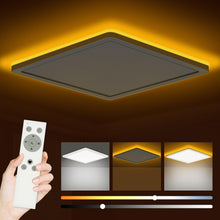 Carica l'immagine nel visualizzatore di Gallery, Bowfar Plafoniera LED, Lampada da Soffitto 24W 2800LM con Telecomando Dimmerabile 3000K-6500K, Luce notturna 1800K Ambra