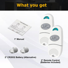 Carica l'immagine nel visualizzatore di Gallery, Telecomando Cancello, 2 Pcs 433,92 MHz Telecomando Cancello Universali, Telecomando Cam 2 canali Compatibile con TOP 432