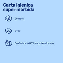 Carica l'immagine nel visualizzatore di Gallery, by Amazon Carta Igienica (Rotolo Maxi) Trapuntata a 2 Veli, Morbida e Delicata, 4 Rotoli (1 Confezione da 4), 500 Strapp