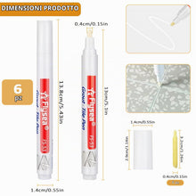 Carica l'immagine nel visualizzatore di Gallery, 6 Pezzi Pennarello per Fughe Piastrelle Bianco