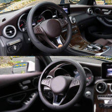 Carica l'immagine nel visualizzatore di Gallery, COFIT Coprivolante Auto in Pelle Microfibra Traspirante e Antiscivolo Copri Volante con Marcatura Centrale Copristerzo R