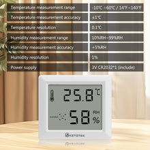 Carica l'immagine nel visualizzatore di Gallery, KETOTEK 3 Pezzi Termometro Igrometro Ambiente Interno Digitale Termoigrometro Monitor di Temperatura e Umidità con Livel