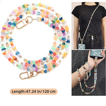 Carica l'immagine nel visualizzatore di Gallery, 1PCS Catena Universale per Cellulare, Tracolla per Cellulare, Perline Collana Porta Cellulare Corda Cellulare Tracolla C
