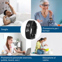 Carica l'immagine nel visualizzatore di Gallery, TabTime Bracciale con Allarme a Vibrazione – Sveglia Silenziosa da Polso per Adulti e Bambini – fino a 10 Promemoria Per