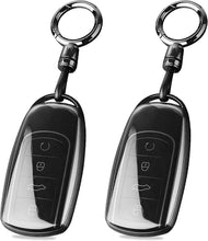 Carica l'immagine nel visualizzatore di Gallery, Custodia Chiavi Auto per Omoda 5 Jaecoo 7, 2 Pezzi TPU Trasparente Nero Lucido, Copertura 360° Antigraffio Antipolvere (