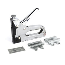 Carica l'immagine nel visualizzatore di Gallery, Amazon Basics Graffettatrice robusta, sparapunti 3 in 1 con 600 graffette, per tappezzeria, riparazioni domestiche, fale